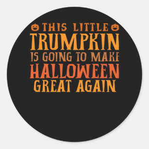 Den här lilla trumpkin ska göra Halloween Gr Runt Klistermärke