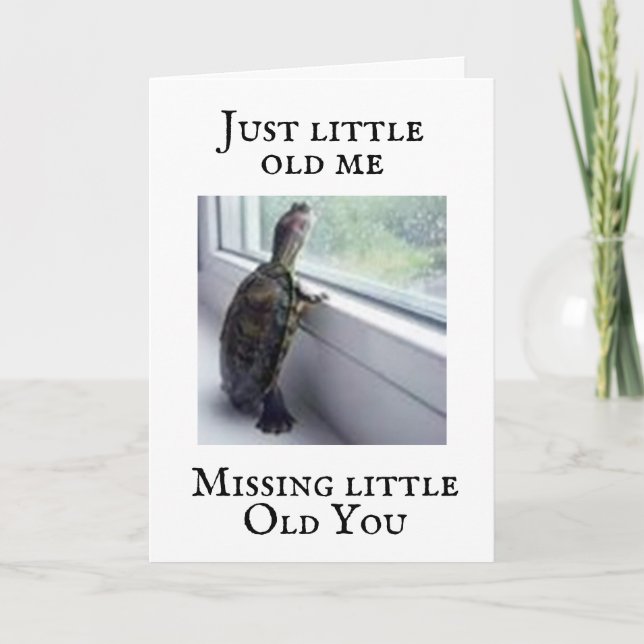 DEN HÄR LITEN TURTLE ÄR EN KOMIKER KORT (Framsida)