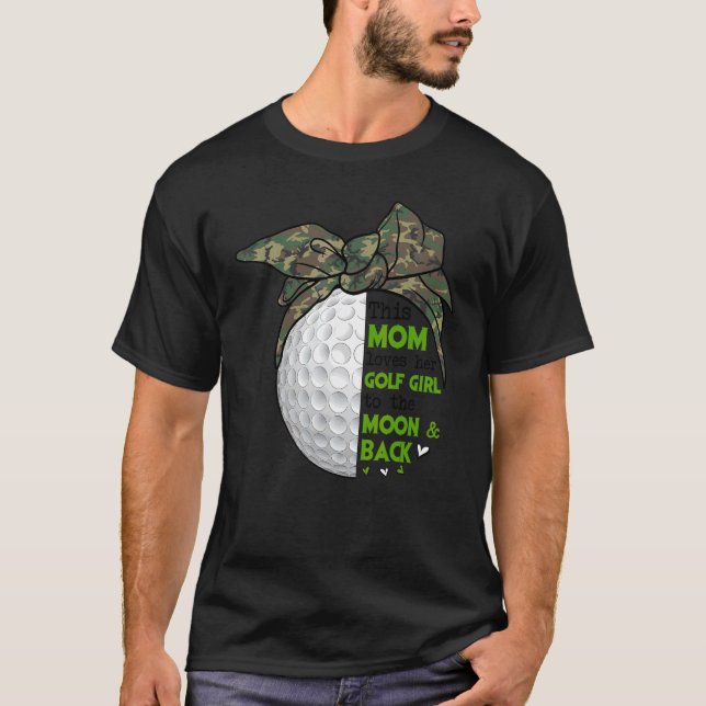 Den här Mamma-Kärleken, hennes Golf Girl Golf Mors T Shirt (Framsida)