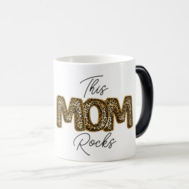 Den här MAMMA STEN Leopard Print Chic Mors dag Magisk Mugg (Framsida höger)