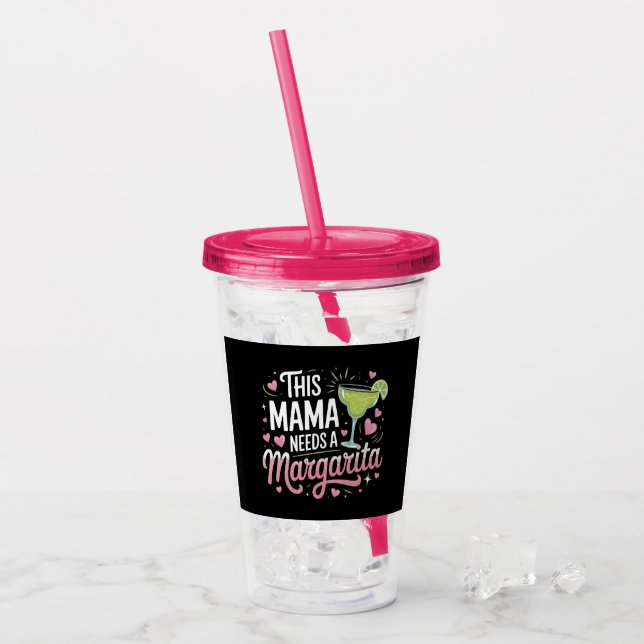 Den här Mamman behöver en Margarita-Mamma Take Away Mugg (Framsida Ice)