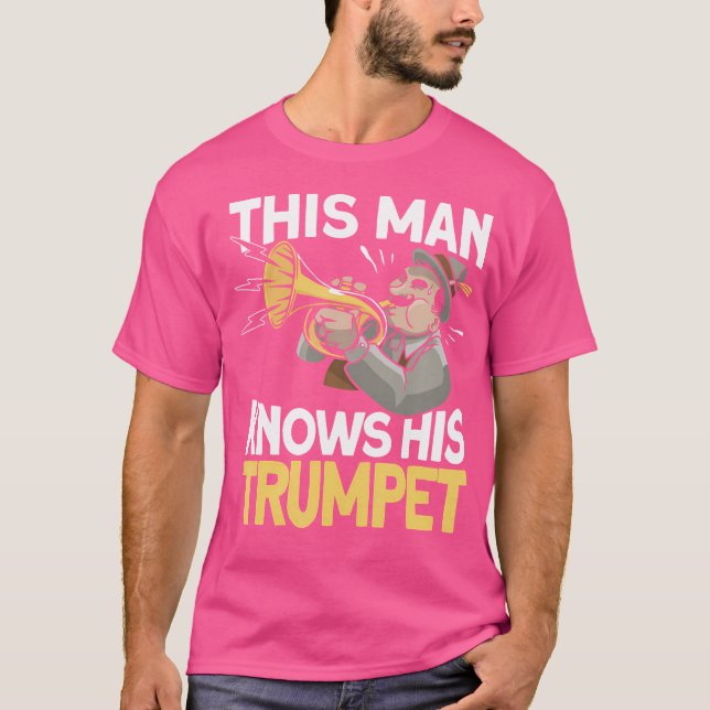 Den här mannen känner hans trumpet - Jazz Marching T Shirt (Framsida)