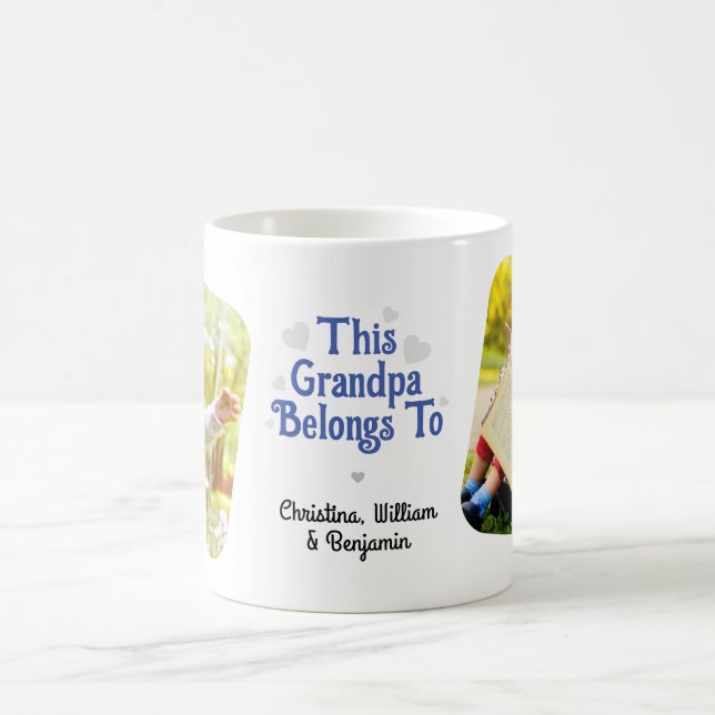 Den här morfar-Tillhöret till barnens Namn Anpassn Kaffemugg (Center)