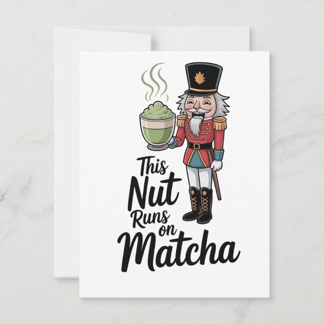 Den här muttern drivs på Matcha julmutterknäckare  Anteckningskort (Framsida)