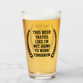 Den här ölen smakar som lustig öl Älskare Glaskopp