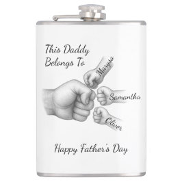 Den här pappa Tillhör till - Gift med Kids Namn - Fickplunta