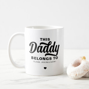 Den här pappa-Tillhöret till Fars dag Black White Kaffemugg