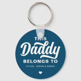 Den här pappa-Tillhöret till Fars dag marinblå Nyckelring