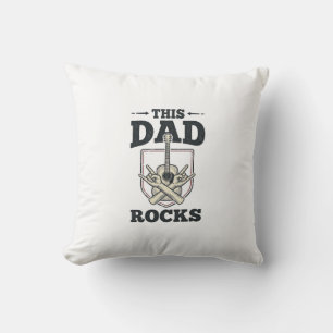 Den här pappan är grym Vintage Gitarr Pappa Tröja Kudde