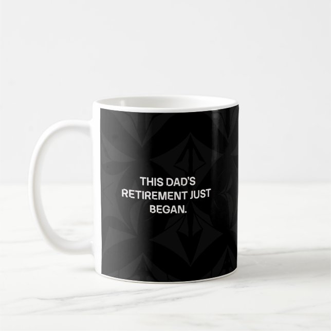 Den här pappans pension just har börjat Design Kaffemugg (Vänster)