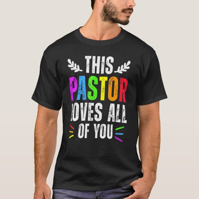 Den här pastor Kärlek som alla du stöder Religion  T Shirt (Framsida)