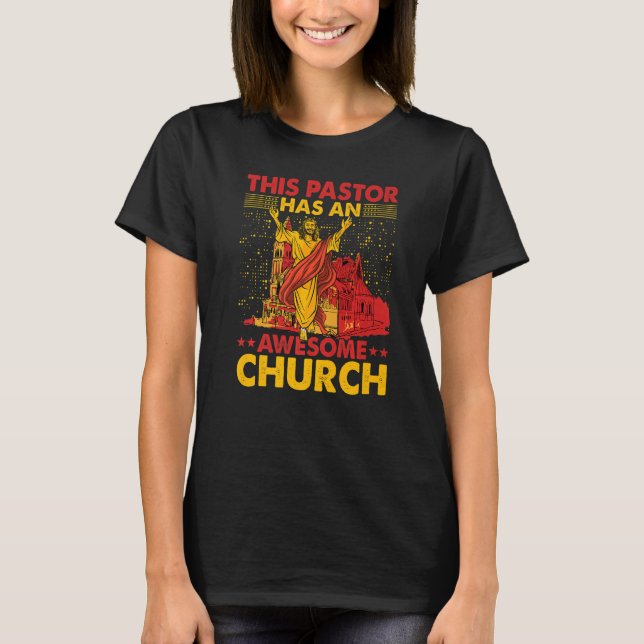 Den här pastorn har ett fantastisk Church Kristi G T Shirt (Framsida)