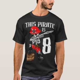 Den här piraten är 8 Dabbing Pirat 8-års födelseda T Shirt