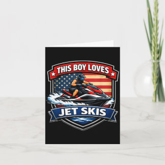 Den här pojken älskar jetskiägare jetskier jetski kort