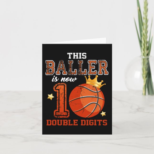 Den här pojken är nu 10 Dubbla siffror Basket 10:e Kort (Framsida)