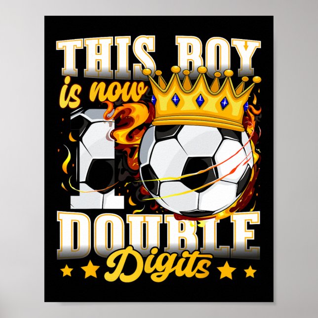 Den här pojken är nu 10 Dubbla siffror Fotboll 10  Poster (Framsidan)