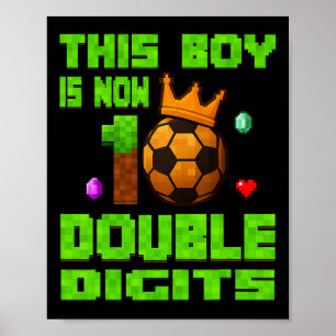 Den här pojken är nu 10 Dubbla siffror Fotboll 10 Poster