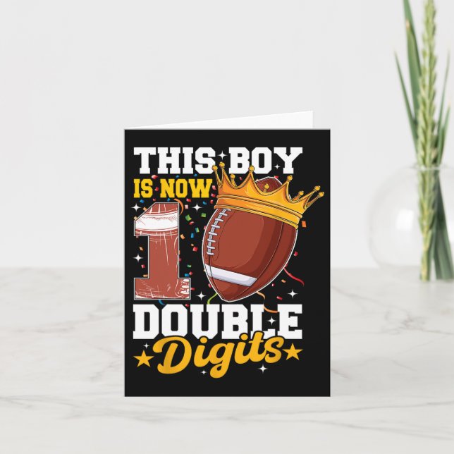 Den här pojken är nu 10 Dubblors fotboll 10 år gam Kort (Framsida)