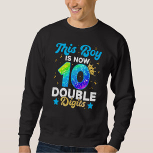 Den här pojken är nu Dubbla Siffror födelsedag 10 Lång Ärmad Tröja