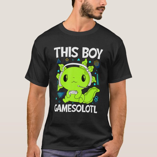 Den här pojken Gamesolotl, videospel Axolotl-spel T Shirt (Framsida)