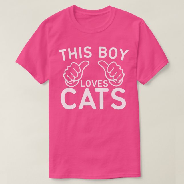 Den här pojken Kärlek Cat T Shirt (Design framsida)