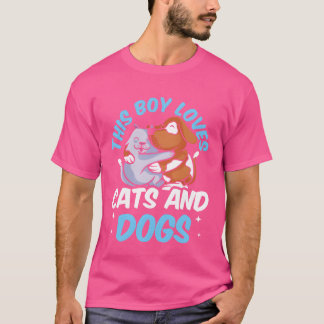 Den här pojken Kärlek-kattarna och Hundar Cat Hund T Shirt