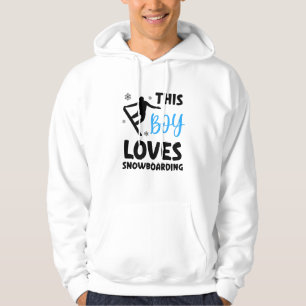 Den här pojken Kärlek Snowboarding, Snowboarding Hoodie