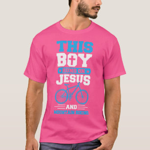 Den här pojken Springa på Jesus och bergsbiking Ch T Shirt