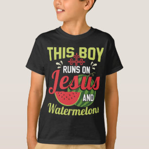 Den här pojken Springa på Jesus och vattenmeloner T Shirt