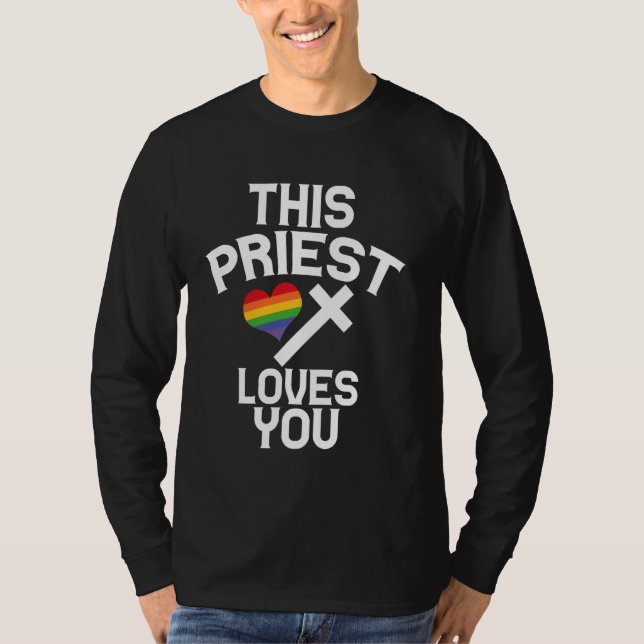 Den här Priest Kärleken - Ally Religiösa Leader fö T Shirt (Framsida)