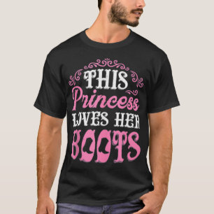 Den här prinsessan Kärlek Hennes Boots Horse Girl T Shirt