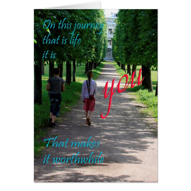 Den här resan som är Life Hälsningskort (Framsidan)