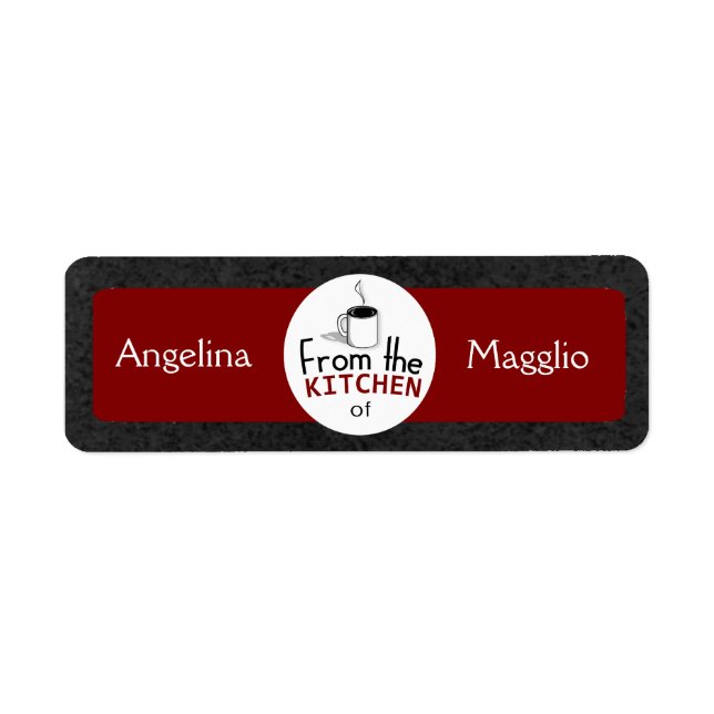 Den här Retro Dish kommer från dig! Anpassningsbar Returadress Etikett (Framsidan)