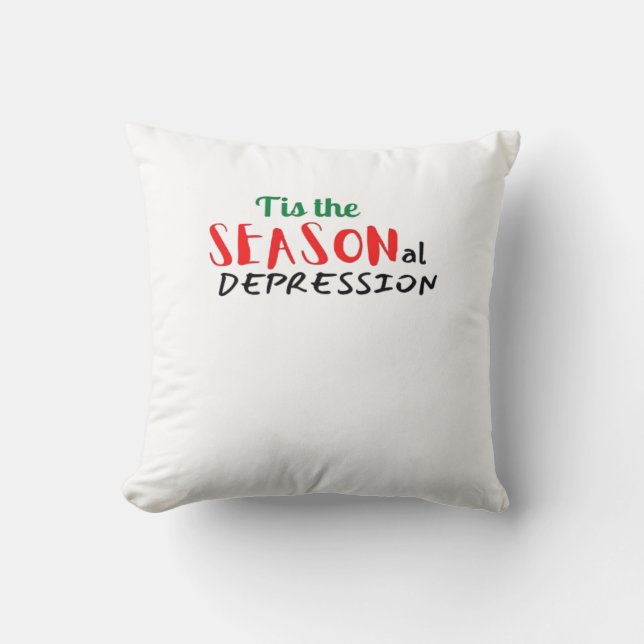 Den här säsongsdepressionen semester kudde (Framsida)