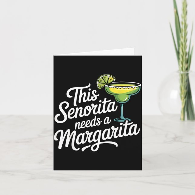 Den här señoritan behöver en margarita  kort (Framsida)