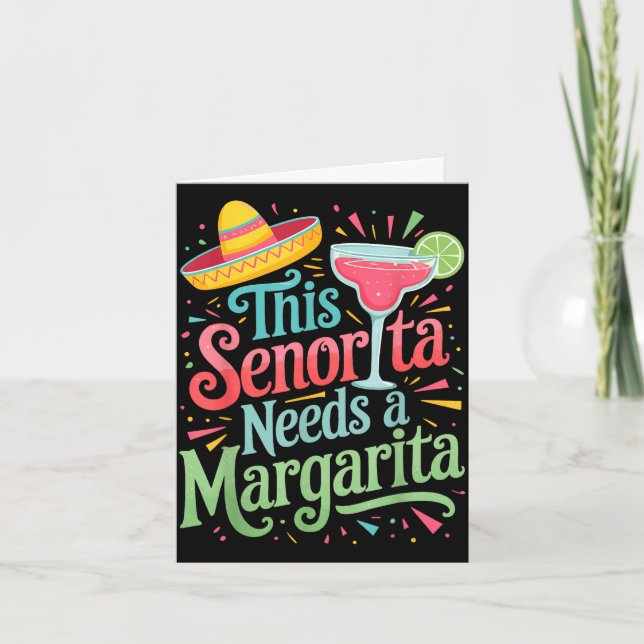 Den här señoritan behöver en margarita  kort (Framsida)