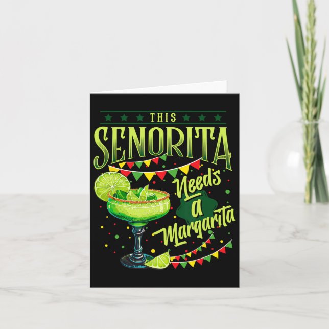 Den här señoritan behöver en Margarita Rolig Cinco Kort (Framsida)