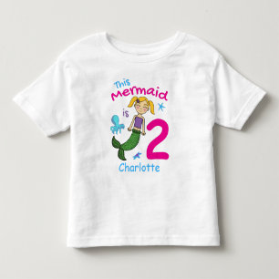 Den här Sjöjungfrun är 2 redigerbara Namn T-Shirt