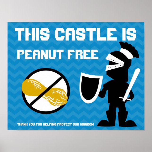 Den här slottet är Peanut Free Guardated av Knight Poster (Framsidan)