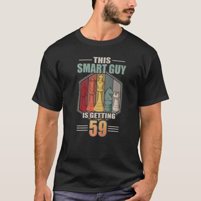 Den här smarta killen får 59 Retro Chess vid 59:e  T Shirt (Framsida)