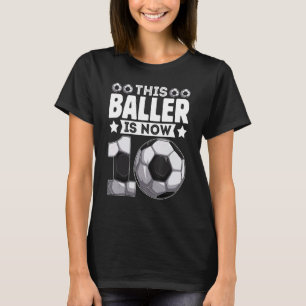 Den här spelaren är nu 10 år gamla fotbollsspelare t shirt