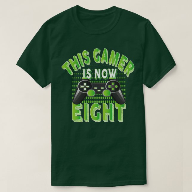 Den här spelaren är nu åtta år gammalt videospel L T Shirt (Design framsida)
