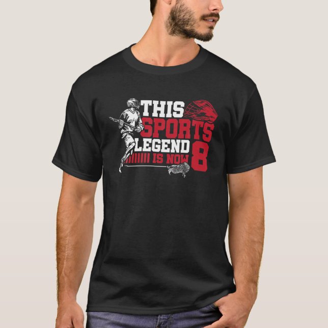 Den här sportförklaringen är nu åtta Lacrosse Game T Shirt (Framsida)