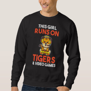 Den här Springan på Tigers & Video Games Lång Ärmad Tröja