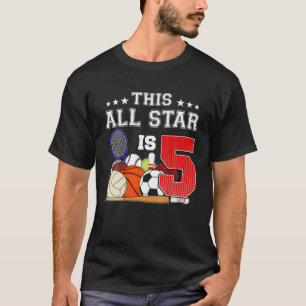 Den här stjärnan är 5 år gammal, 5:e födelsedagska t shirt