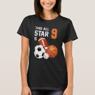 Den här stjärnan är 9 år gammal, 9:e födelsedagspr t shirt