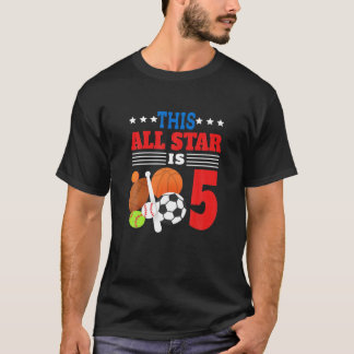 Den här stjärnorna är fem fina 5:e födelsedagsspor t shirt