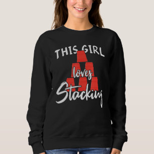 Den här tjejen älskar att stapla koppar Stacker Sp T Shirt