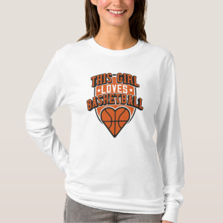 den här tjejen älskar basket t shirt