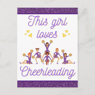 Den här tjejen älskar Cheerleading Vykort